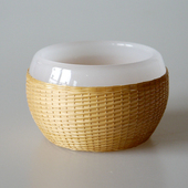 瓷胎竹编茶杯玉瓷琉璃杯竹丝扣瓷品茗杯个人杯四川省非遗特色茶具