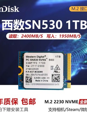 西数SN530 256G 512G 1T SN740 M.2 2230固态硬盘Steandeck/XBOX