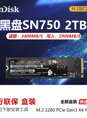 西数SN750 1T 2T 4T 2280 NVME笔记本电脑M.2固态硬盘SN730 512G
