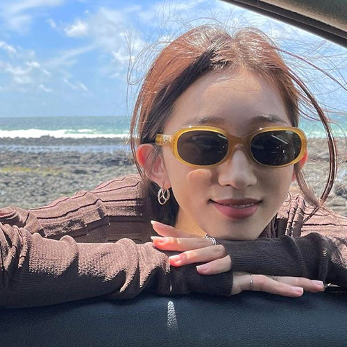 橘色遮阳近视墨镜女椭圆形