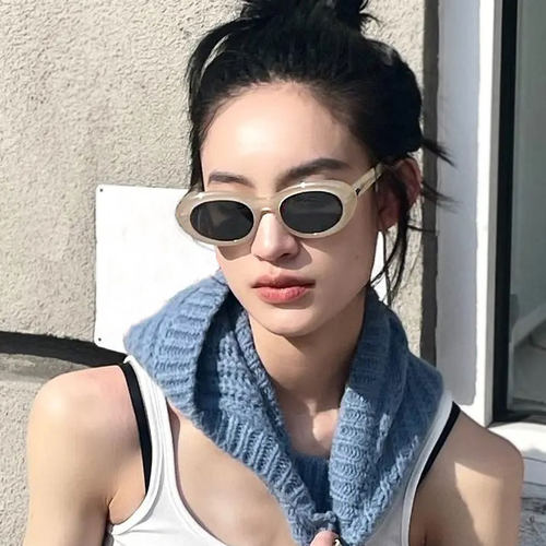 美式复古浅茶色gm墨镜