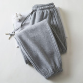 运动长裤 秋冬新款 九分 女士宽松束口裤 韩系休闲裤 厚款 高品纯棉卫裤