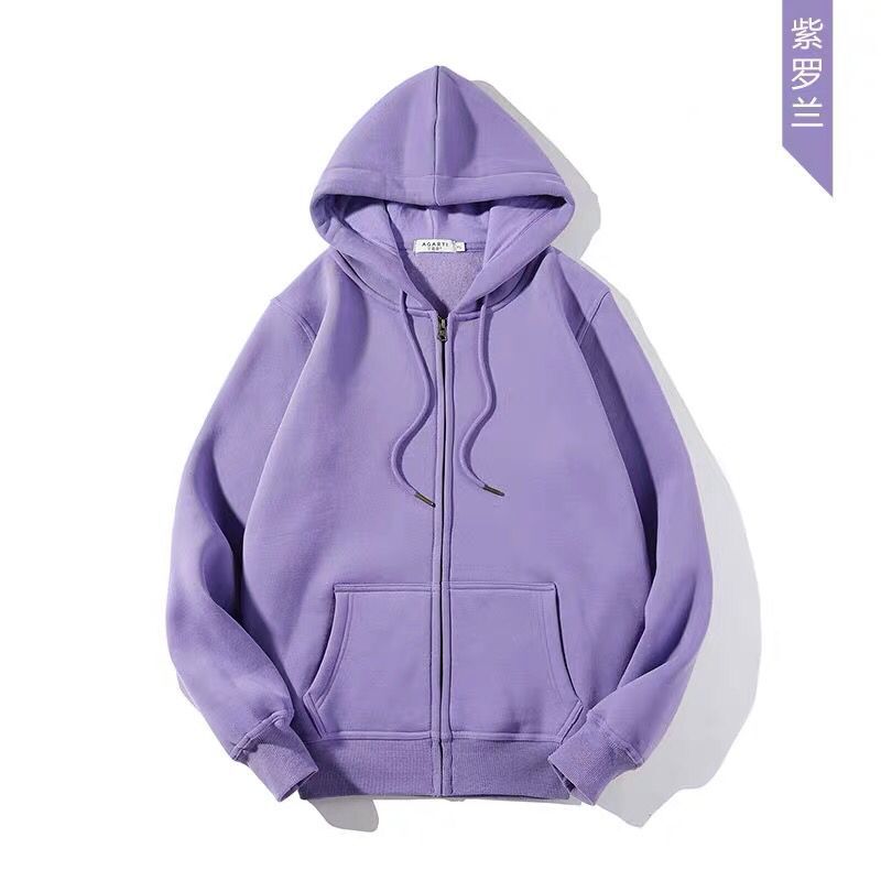 秋冬新款开衫外套女棉卫衣拉链加绒百搭上衣休闲运动连帽长袖学生