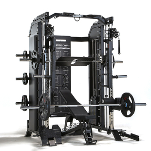 商用史密斯机综合训练器家用卧推深蹲架飞鸟龙门架多功能健身器材