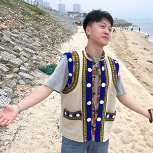 玛洛洼吉同款傈僳族男士马褂 私人高端定制 傈僳族服装批发正品