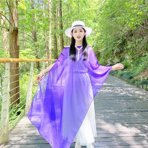 夏季纯色超大休闲女防晒纱巾披肩