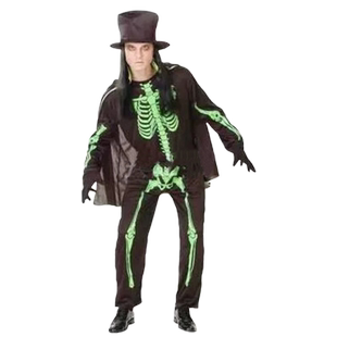 万圣节成人服装大人cos夜光骨架鬼衣会发光的骷髅衣服密室逃脱npc