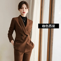 Кофейный пиджак классического кроя