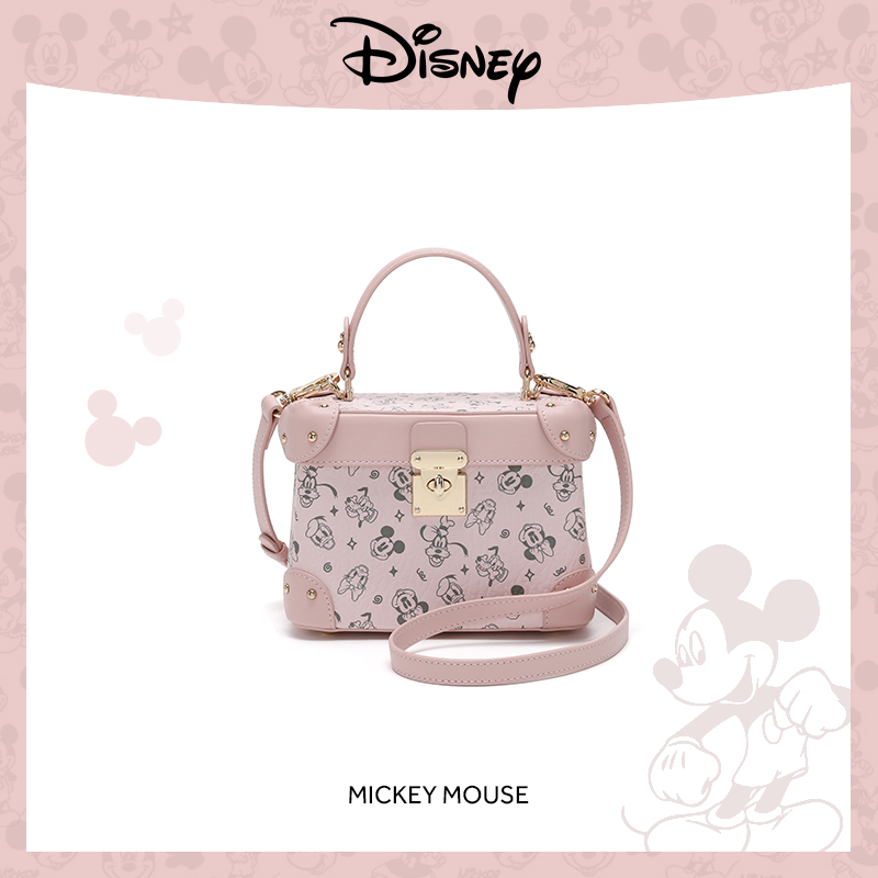 Disney/迪士尼2025春夏新款 米奇系列时尚印花手提单肩斜挎盒子包