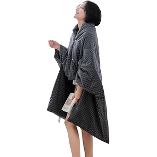 懒人小毯子学校办公室午睡毯斗篷披肩披风盖毯冬季加厚毛毯小被子