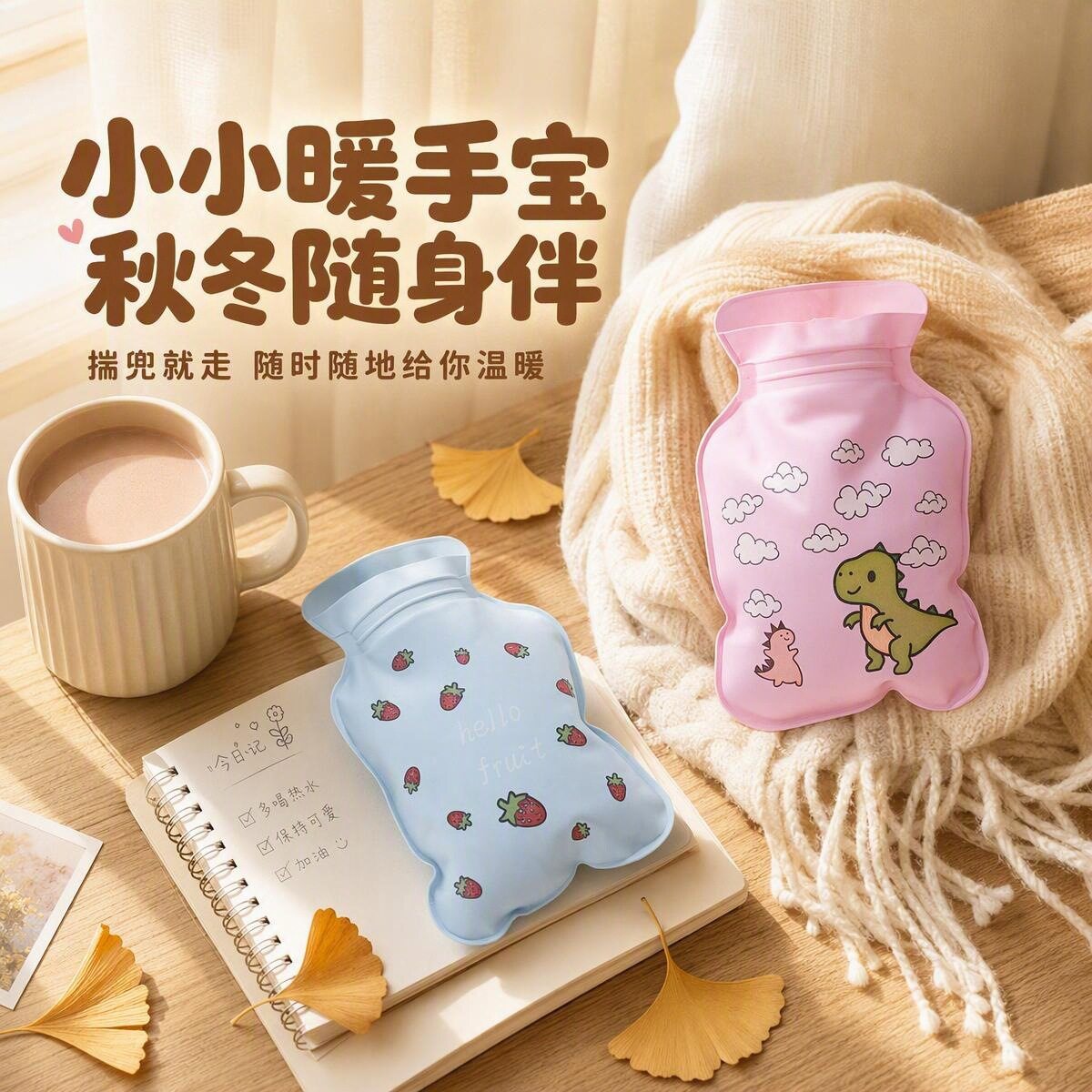迷你卡通热水袋注水暖手宝女学生敷肚子小号口袋随身便携暖水袋