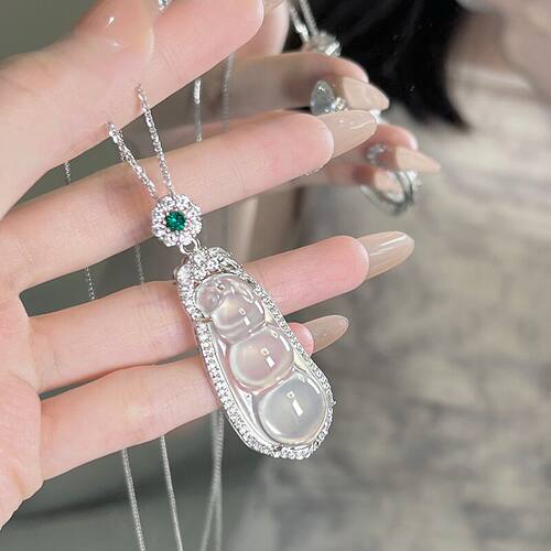 毛衣链女高冰玉髓福豆
