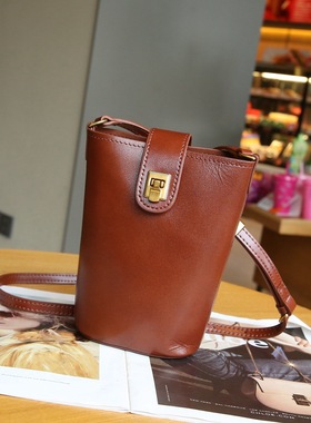 手机包女包直播真皮小包包新款头层植鞣牛皮斜挎单肩包77180