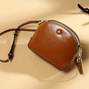 时尚牛皮包包女2025新款 真皮单肩包女小包 斜跨女士箱包