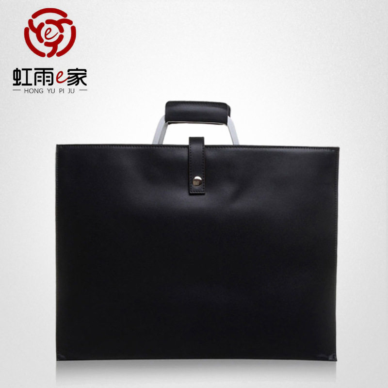 薄简约商务包 男女通用OL平板电脑包 公文包 中性牛皮手提单肩包