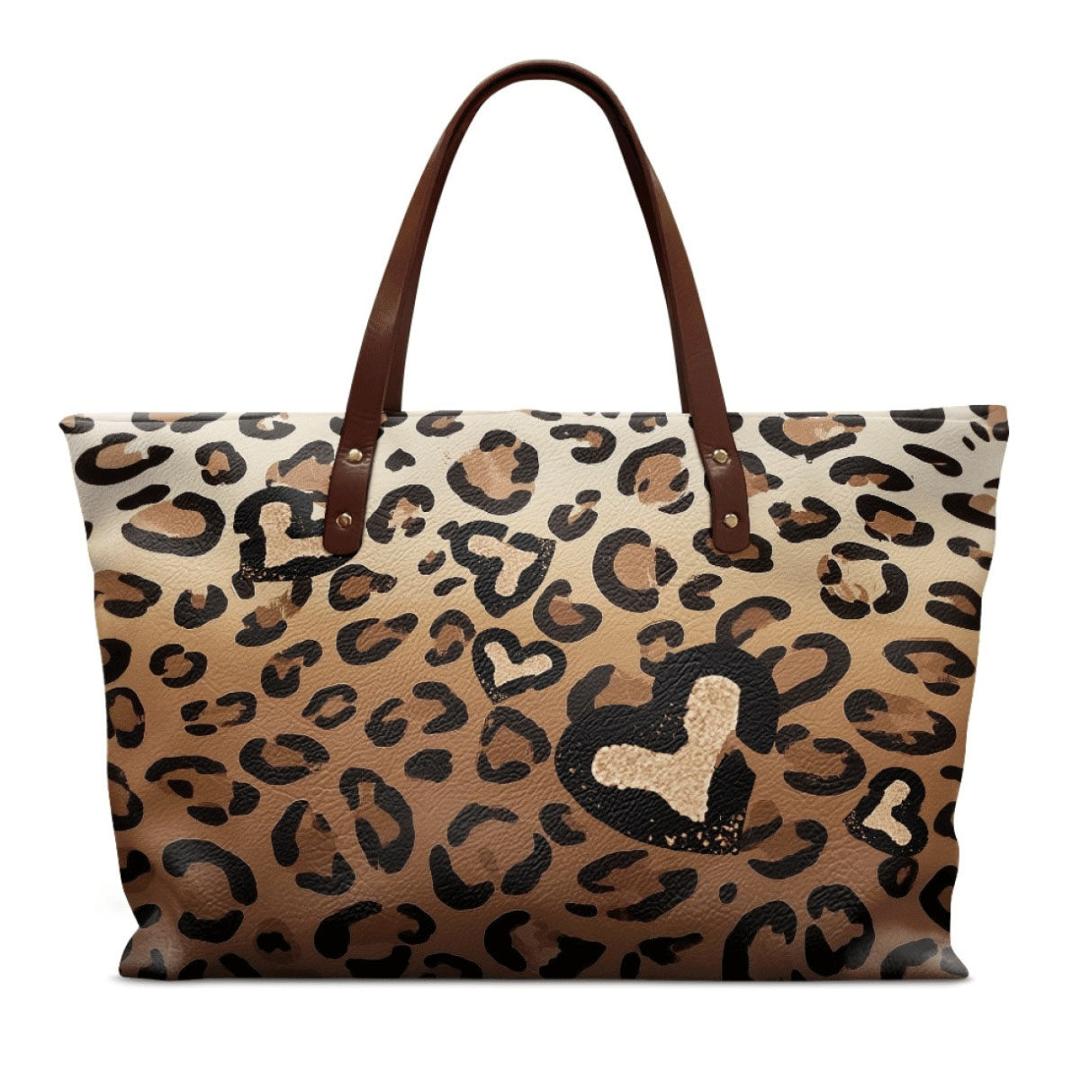 手提包女式豹纹印花通勤上班百搭挎包单肩包女大学生上课简约时尚