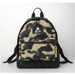 日本杂志猿人头Bape迷彩防水双肩背包男女通用时尚书包大容量礼物