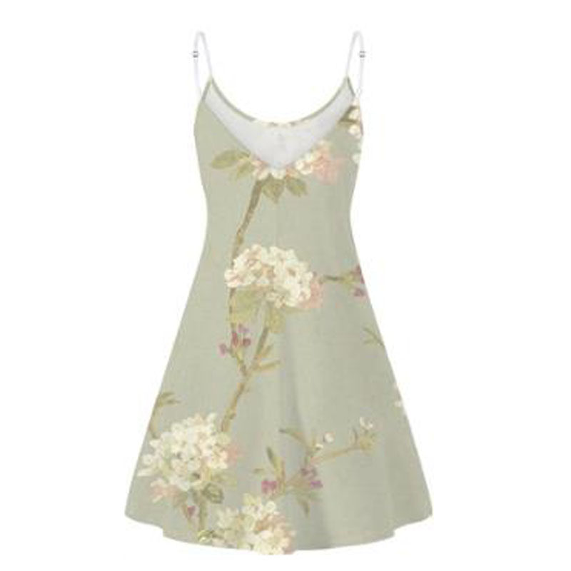 Print on demand性感吊帶裙波利尼西亞風法式沙灘連衣裙壹片式潮在類目 女裝/女士精品, 連衣裙中 - 來自Buy2taobao.com提供專業的淘寶代購服務