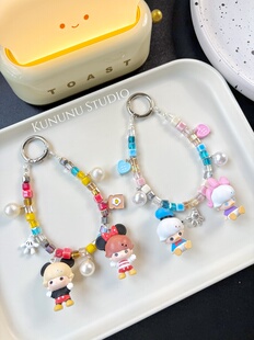 迪士尼dimoo萌粒手机链包挂件方糖链 泡泡玛特米奇唐老鸭黛西米妮