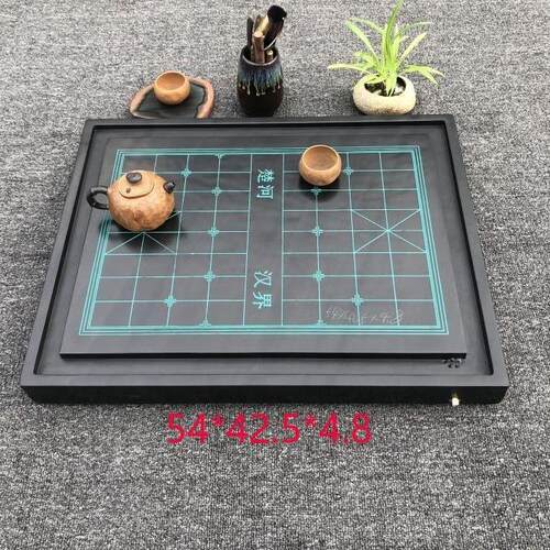 天然石材料复古风中式商用客厅简约茶盘棋盘茶具高级单层茶台