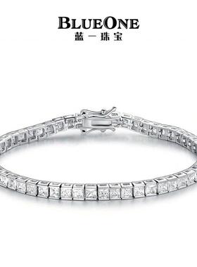 跨境欧美满钻锆石网球链男女高级感手链嘻哈手串饰品男女轻奢小众