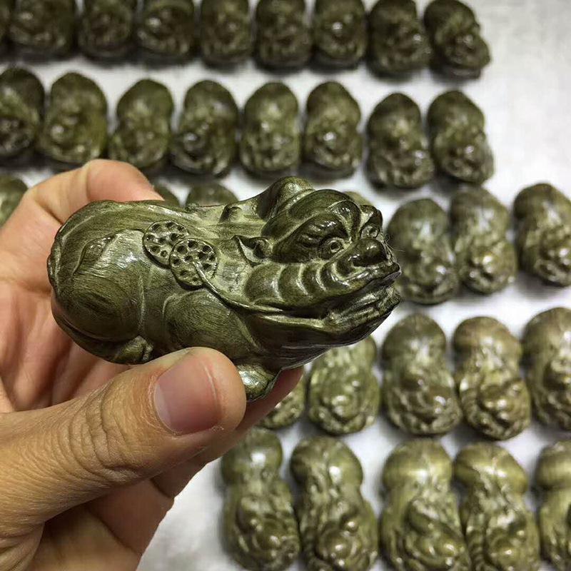 貔貅把玩件金丝楠木阴沉木文玩手把件乌木把玩件摆件木雕挂件