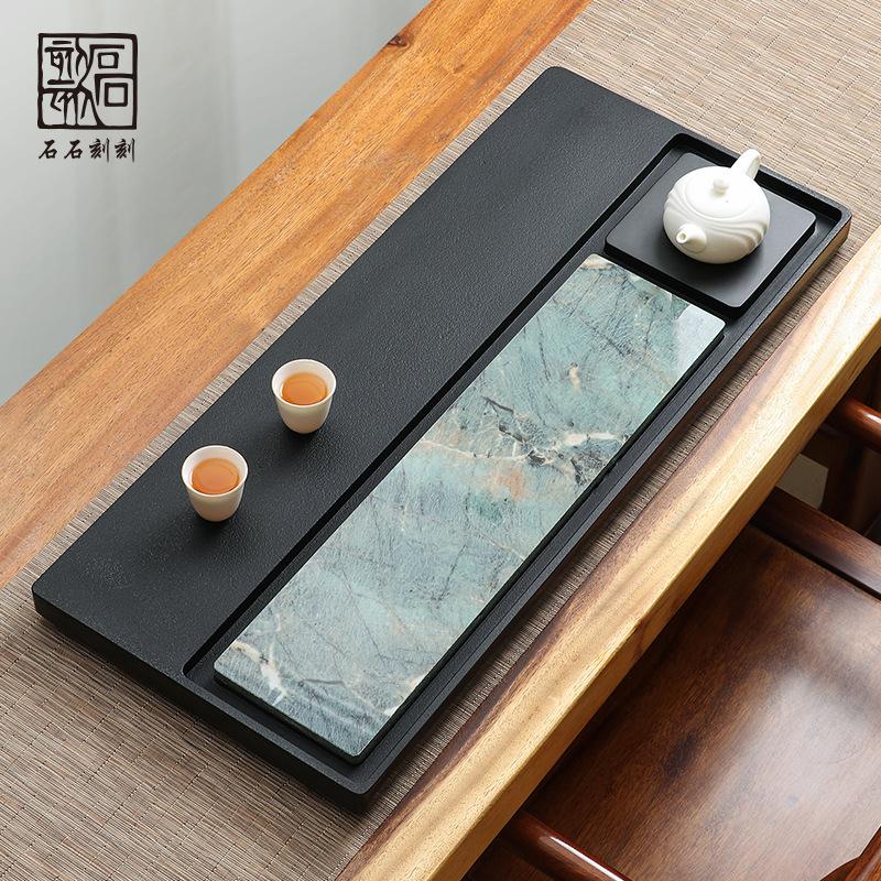 乌金石茶盘新中式客厅整块天然轻奢现代奢石茶板送礼茶台