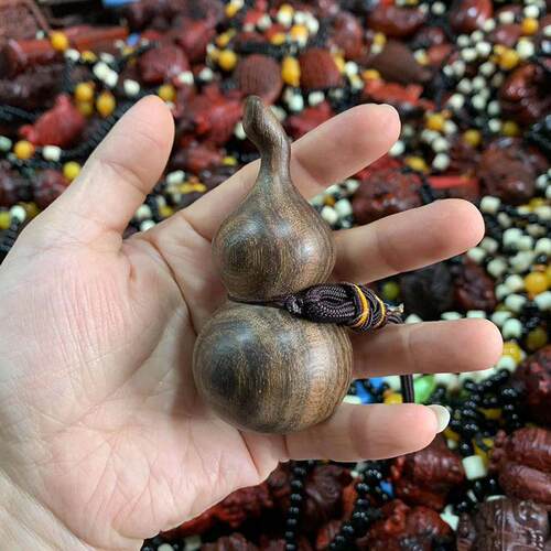 香黑柿木雕貔貅葫芦龙龟福袋吊坠汽车挂件木质文玩手把件茶