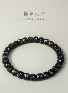文玩原生态椰蒂深坑手工无相印尼老料原色文玩手串直播货源