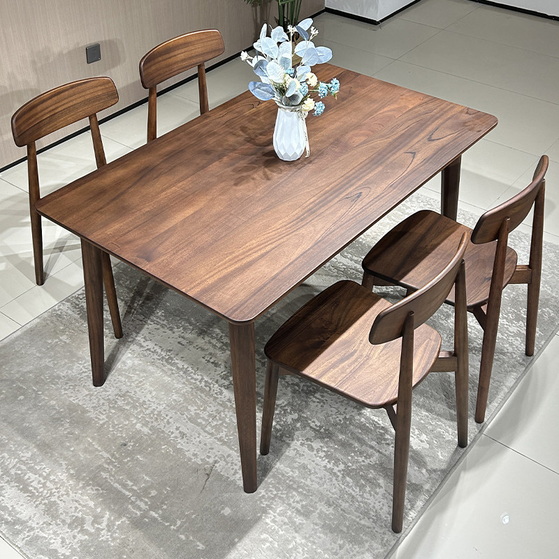 全实木餐桌家用长方形桌子现代简约餐厅饭桌小户型餐桌椅2026新款