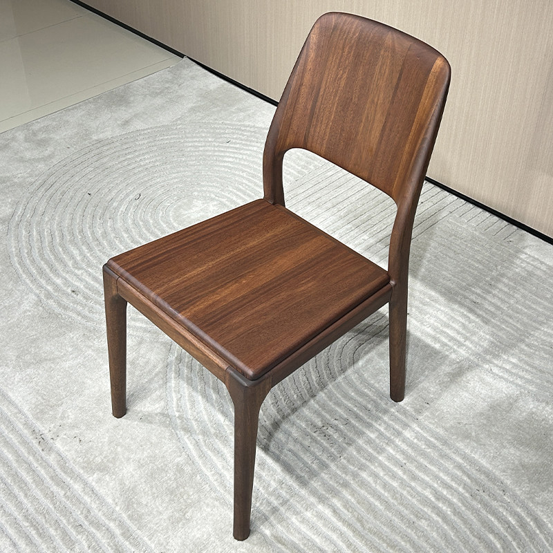 全实木餐椅餐厅靠背椅子现代简约家用书房书椅办公椅休闲整装新款