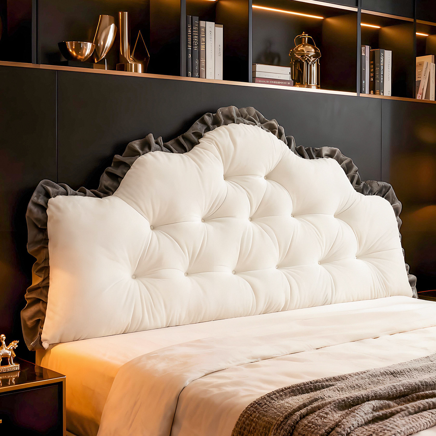 轻奢卧室床上靠背软包榻榻米靠枕白色宿舍床头靠垫加高防撞靠枕,居家布艺,床头靠垫,淘宝优惠券,粉丝福利购,淘宝优惠卷