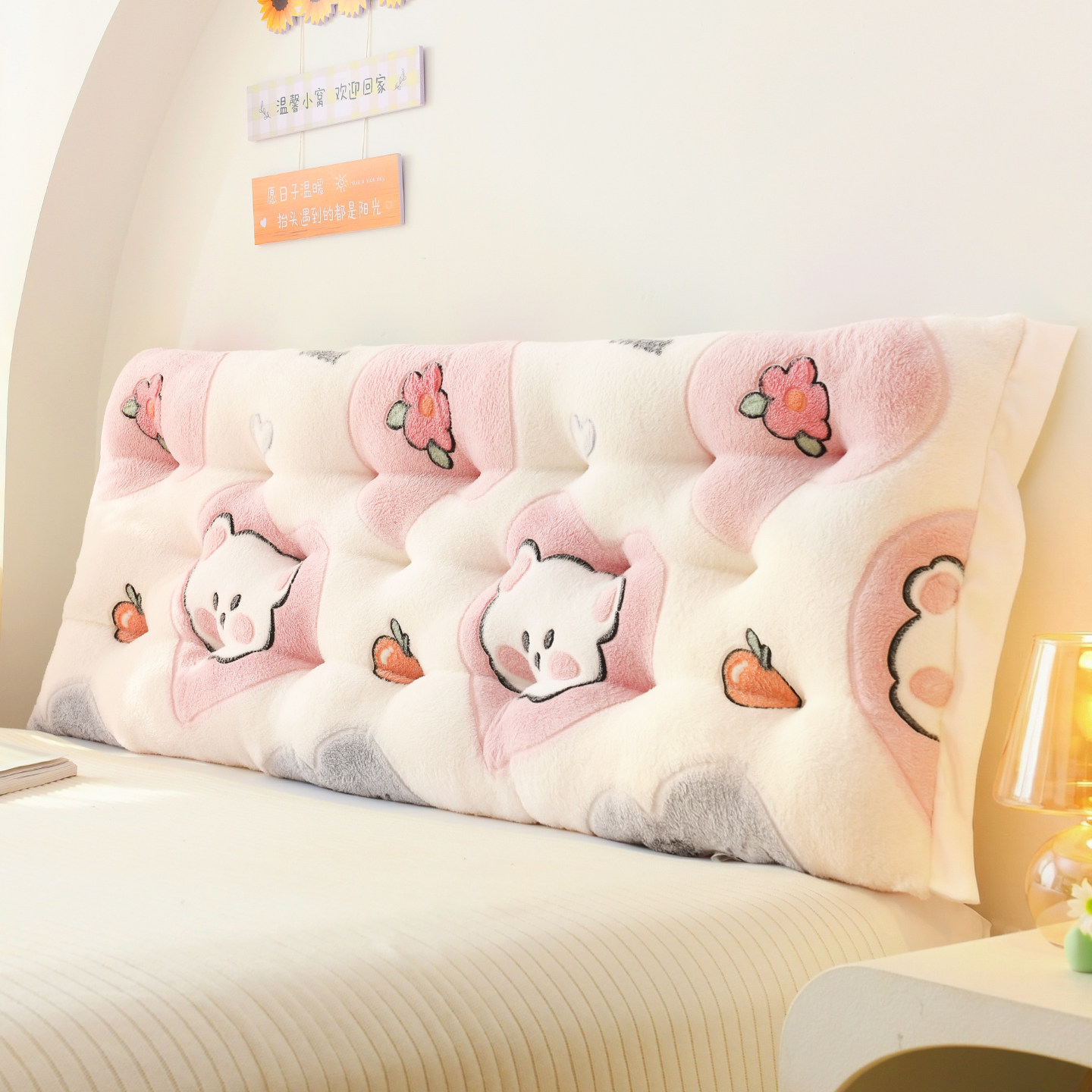 ins居家床头靠背宿舍靠枕出租屋床上靠垫防撞榻榻米软包加绒免洗,居家布艺,床头靠垫,淘宝优惠券,粉丝福利购,淘宝优惠卷