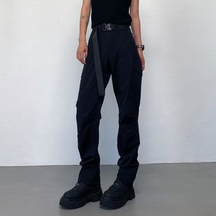 工装裤女酷飒风春秋束脚显瘦冲锋裤加绒收口小个子防水户外登山