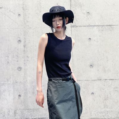 宽肩圆领背心女内搭2026夏季新款运动外穿黑色遮副乳打底上衣潮