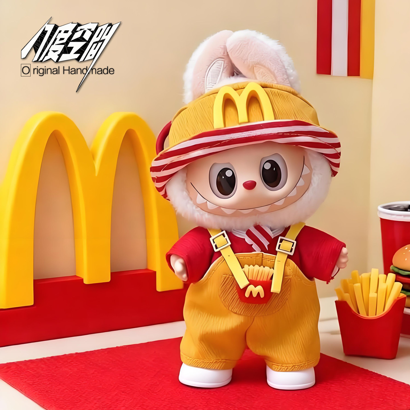 拉布布娃衣前方高能一二三代大夏日Labubu忠诚1517cm玩偶衣服套装