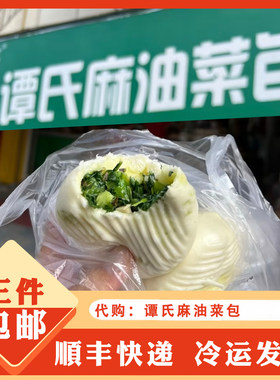 南京特产传统美食代购谭氏麻油菜包青菜素菜包子剁椒大肉包烧麦