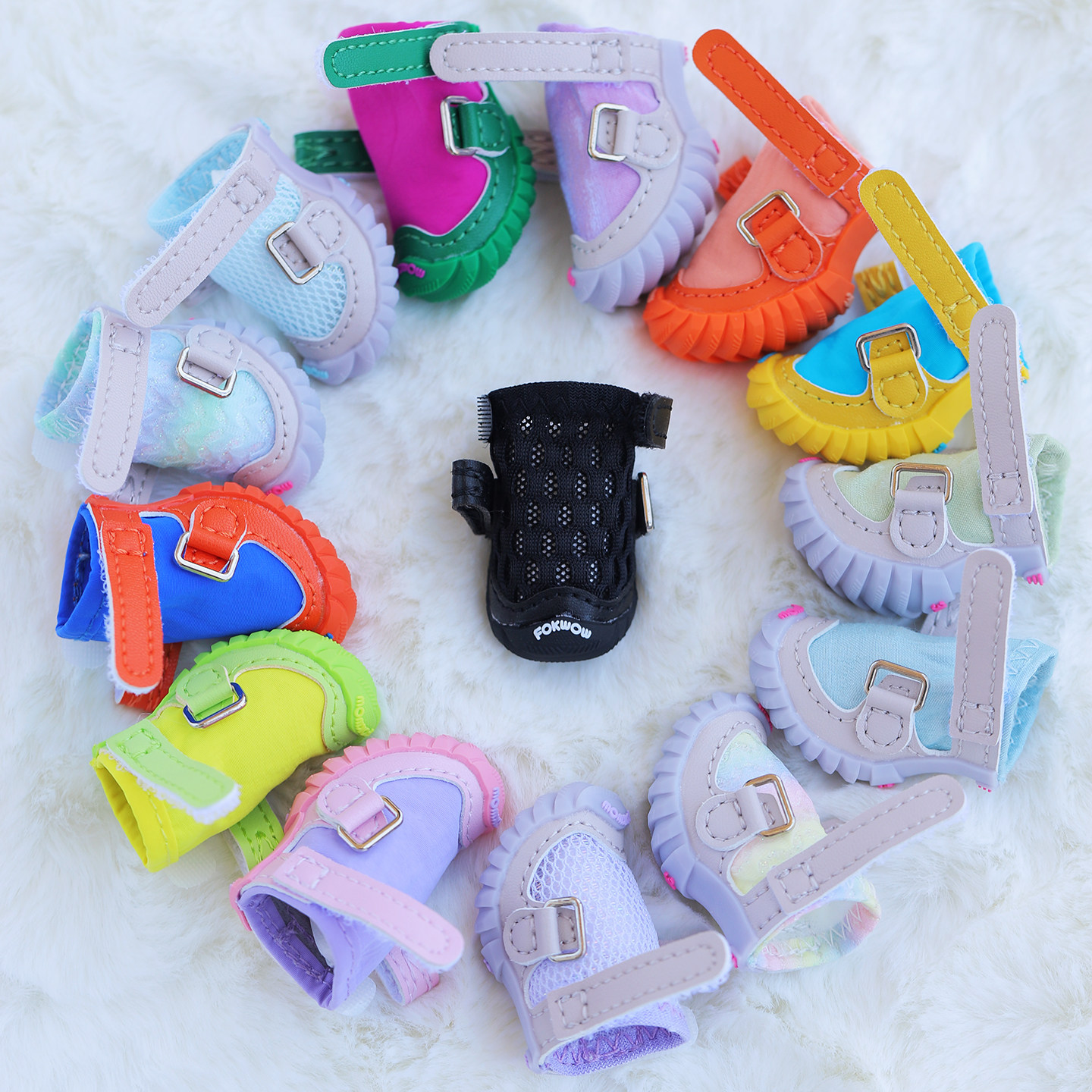 fK春夏宠物鞋30号超小码透气网面软底防滑不掉比熊博美吉娃娃鞋子