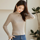 小个子中领内搭针织打底衫 半高领套头短款 修身 新款 毛衣女2026春季