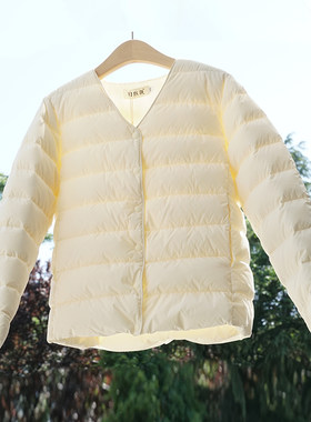 95白鹅绒内胆羽绒服短款