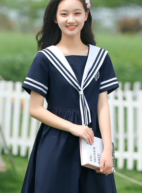 日系海军风水手蝴蝶结装饰领子学院风百搭披肩领子