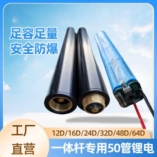 一体杆锂电池组12.6v16.8v25.2v户外逆变器锂电池组50管专用电池