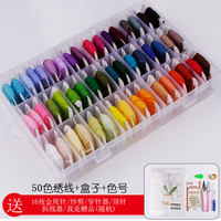 100-color embroidery thread set, diy thread for beginners, European-style three-dimensional cotton thread, embroidery thread, cross-stitch thread thumbnail 5