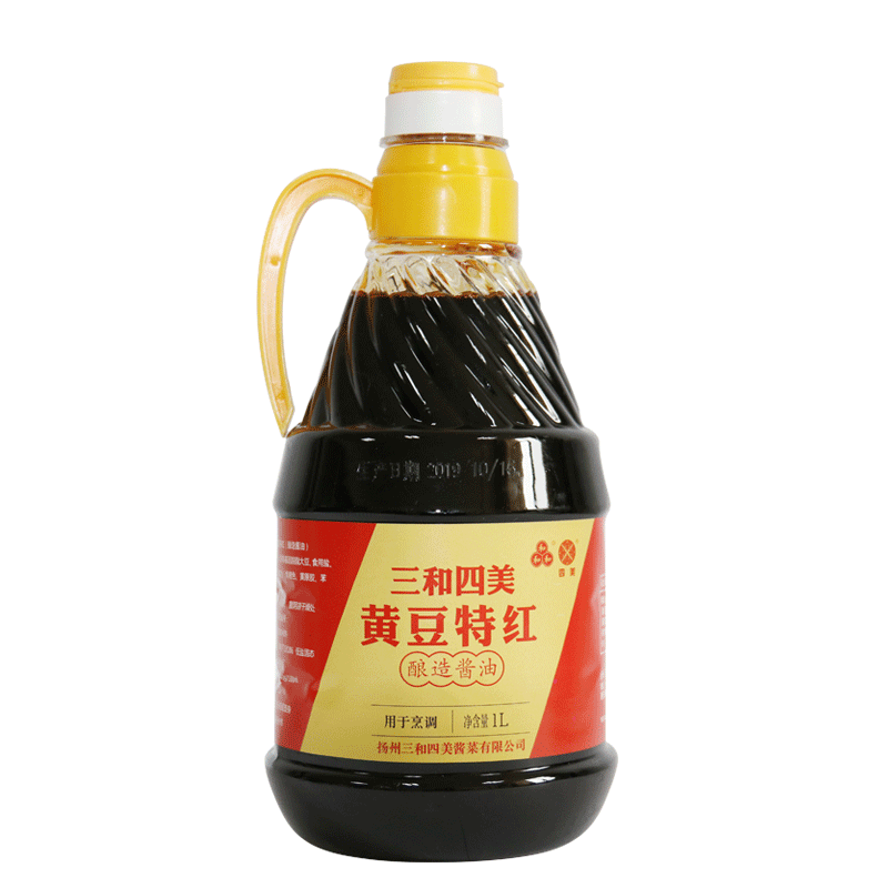 三和四美黄豆酱油扬州特产手工酿造酱油红烧酱油特红老牌酱油1L