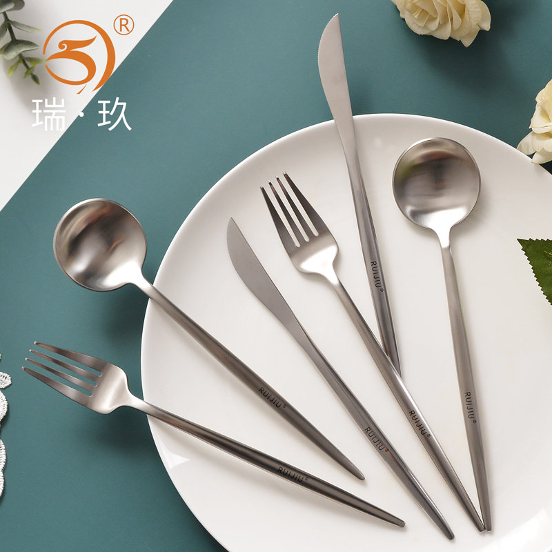 瑞玖加厚不锈钢刀叉勺西餐餐具勺子餐刀餐叉6件套带礼盒生日礼物,餐饮具,咖啡勺,淘宝优惠券,粉丝福利购,淘宝优惠卷