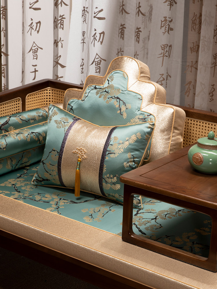 实木沙发靠垫中式罗汉床靠垫防滑窗靠垫套定制四季通用靠垫