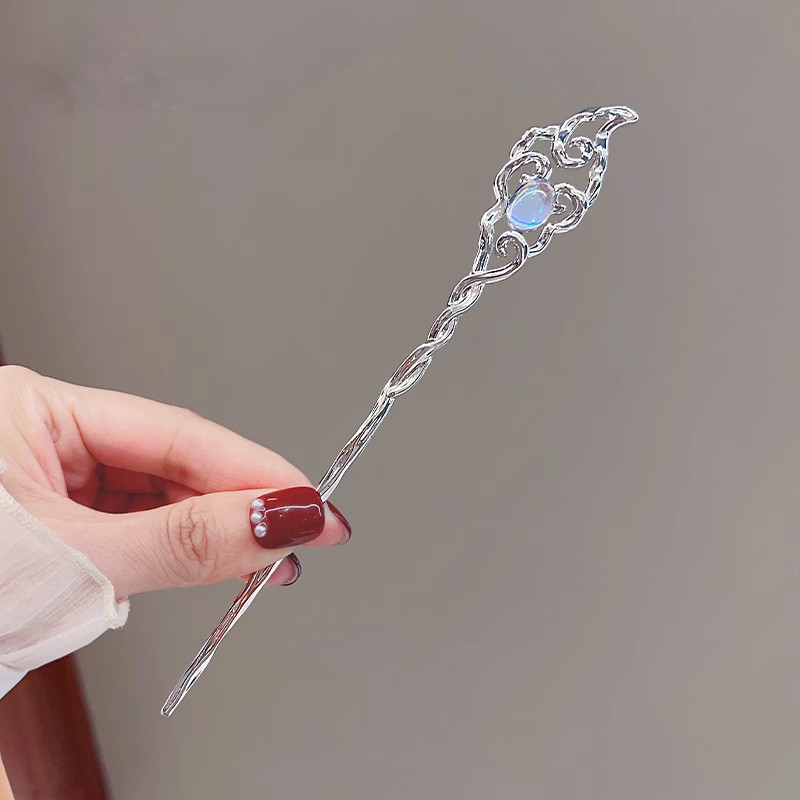 新中式发簪金属冷淡风高级感古风旗袍发钗简约现代盘发簪子头饰女