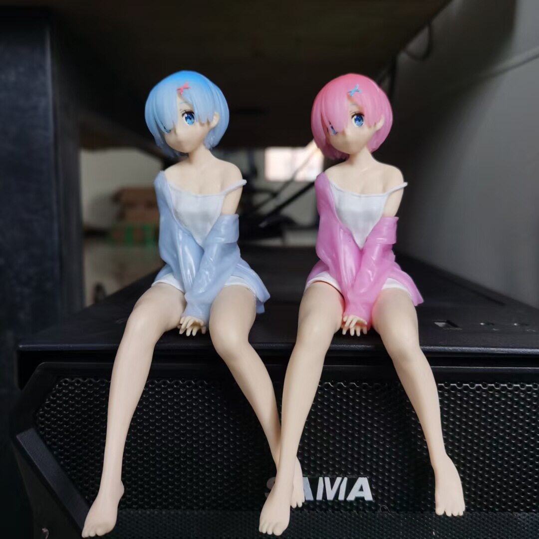 坐姿 睡衣拉姆 蕾姆 美少女手3D模型摆件