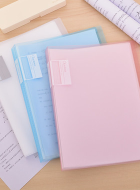 得力（deli） A4资料册彩色多页文件夹插页袋试卷夹 办公用品 72557 60页