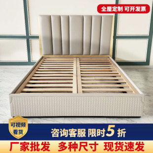 拉卡萨家具旗舰店轻奢真皮床意式 极简约双人1.8米主卧别墅定制